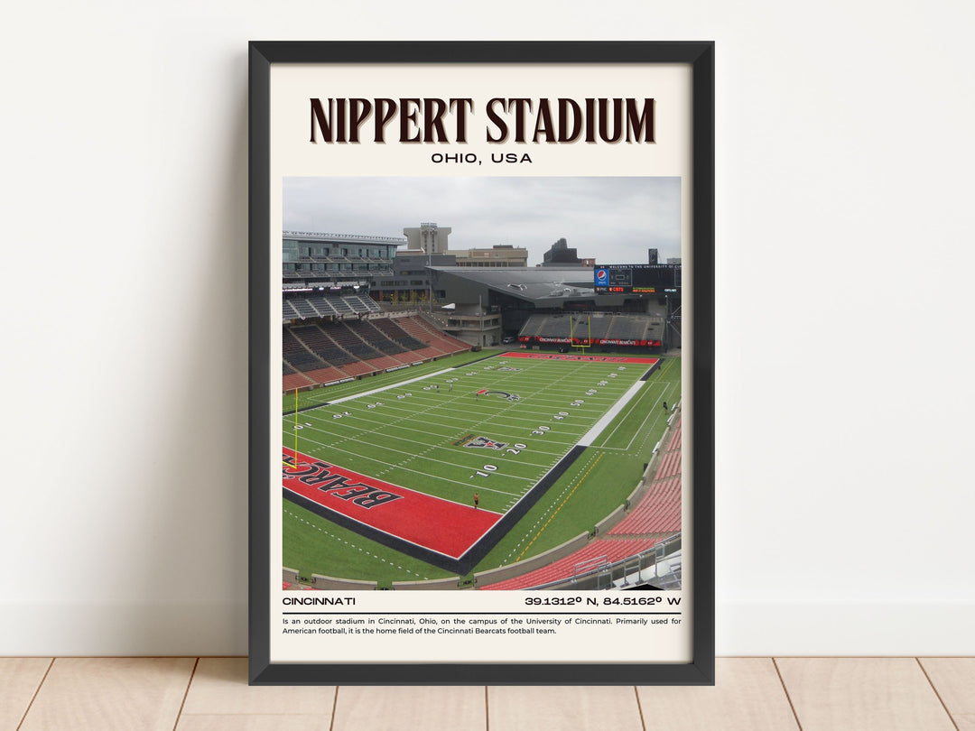 Nippert Stadium Football Retro Wall Art