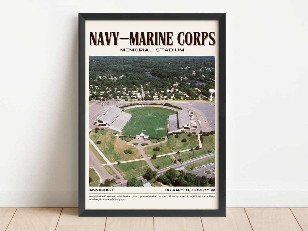 Navy–Marine Corps Memorial Stadium Football Retro Wall Art