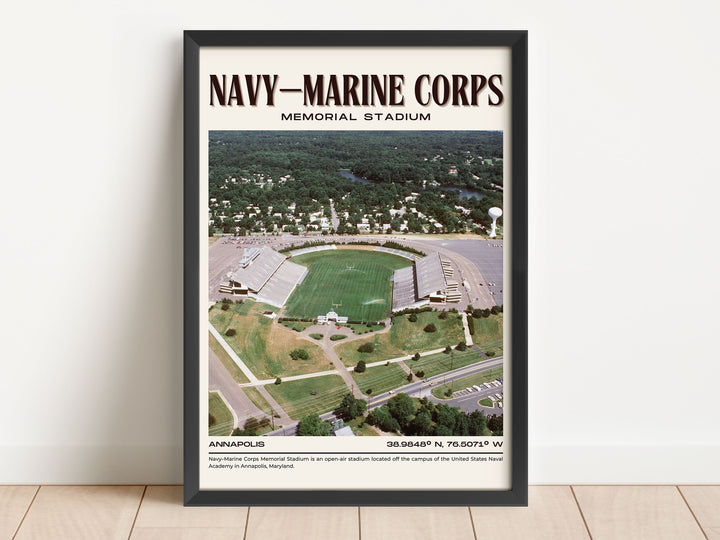 Navy–Marine Corps Memorial Stadium Football Retro Wall Art