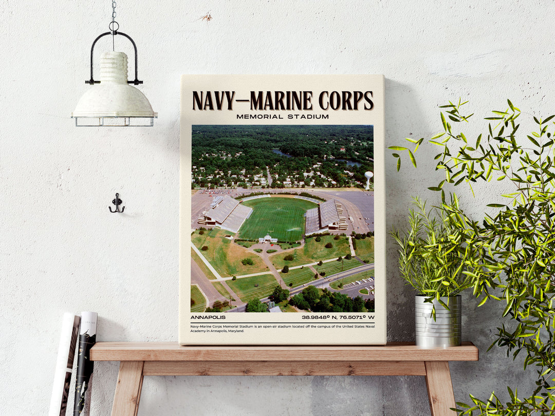 Navy–Marine Corps Memorial Stadium Football Retro Wall Art