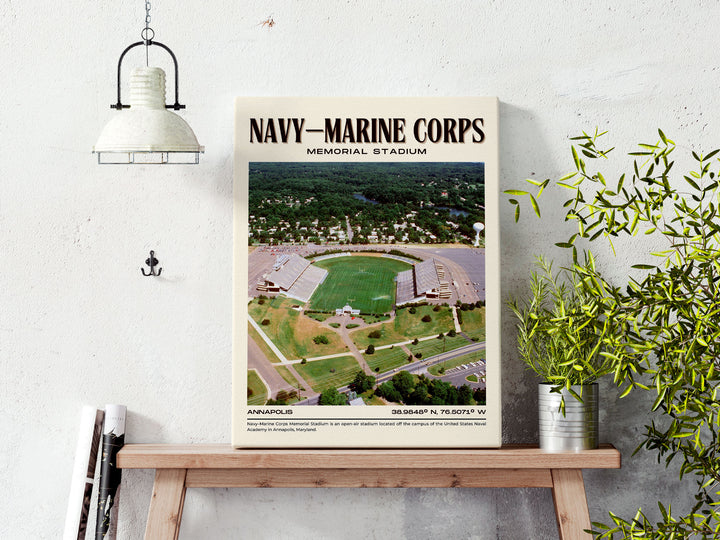 Navy–Marine Corps Memorial Stadium Football Retro Wall Art