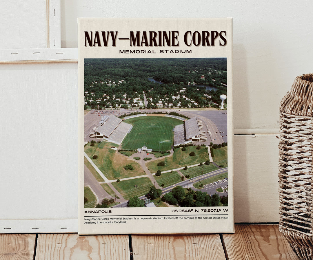 Navy–Marine Corps Memorial Stadium Football Retro Wall Art