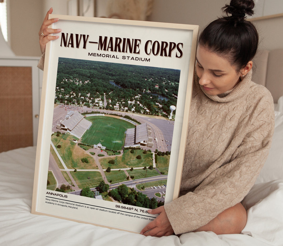 Navy–Marine Corps Memorial Stadium Football Retro Wall Art
