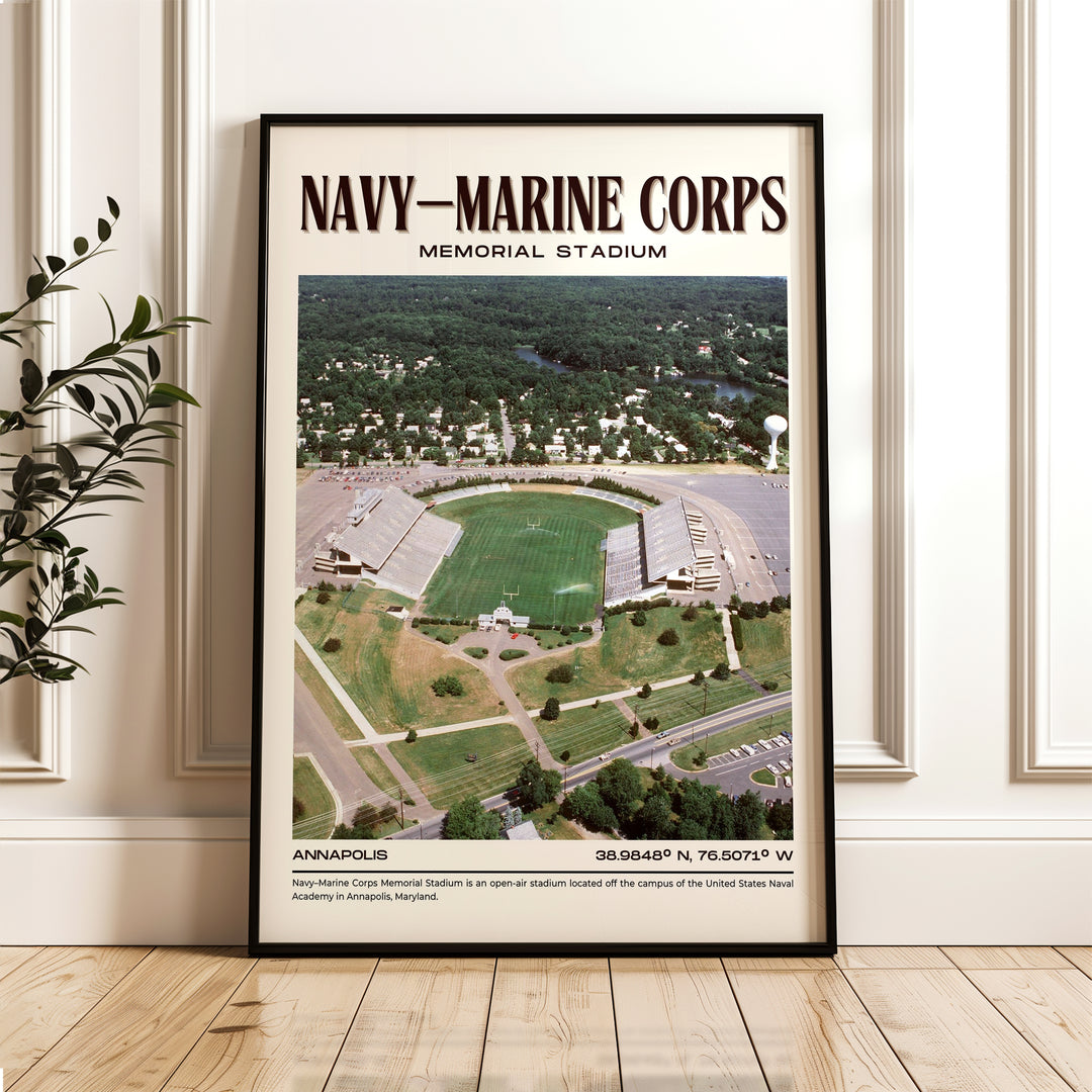 Navy–Marine Corps Memorial Stadium Football Retro Wall Art