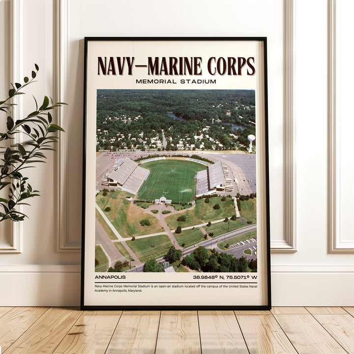 Navy–Marine Corps Memorial Stadium Football Retro Wall Art