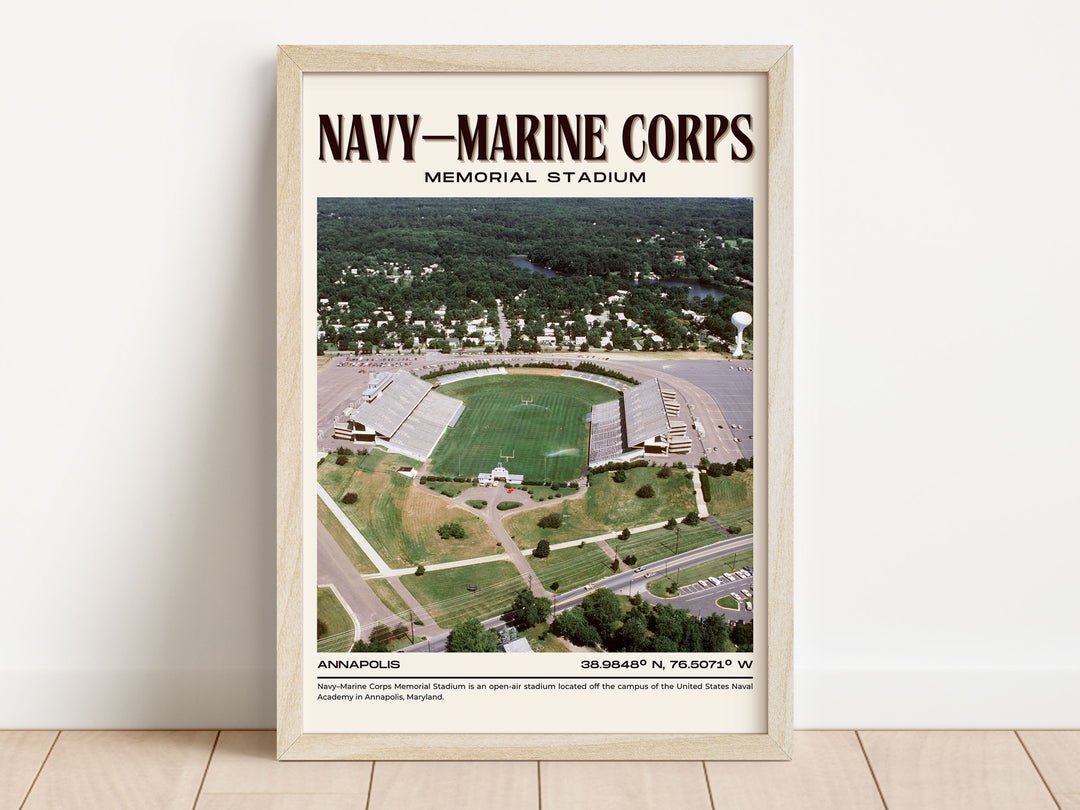 Navy–Marine Corps Memorial Stadium Football Retro Wall Art