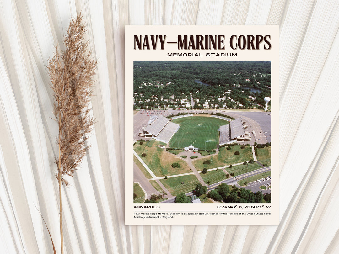 Navy–Marine Corps Memorial Stadium Football Retro Wall Art