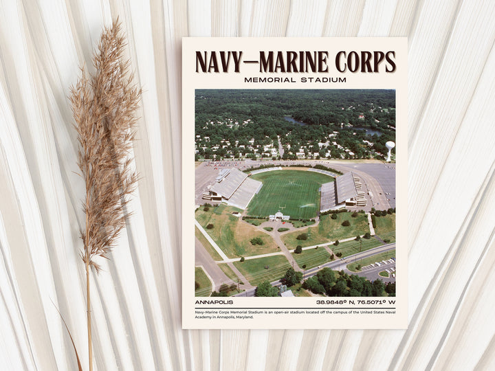 Navy–Marine Corps Memorial Stadium Football Retro Wall Art