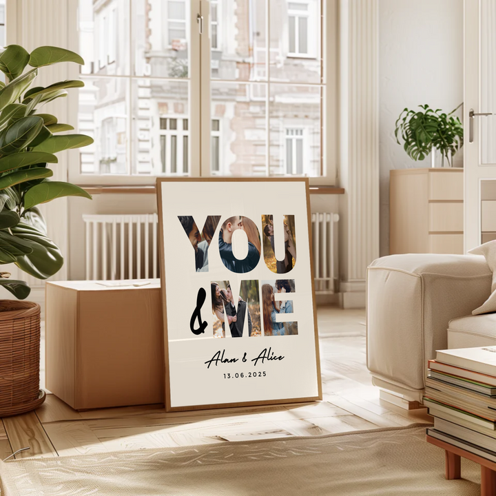 Personalised Photo Collage, Print Personalised Gift, Gift for Boyfriend, Valentines Day Gift for Him, Gift for Her Anniversary, Gifts Photo TW100. An