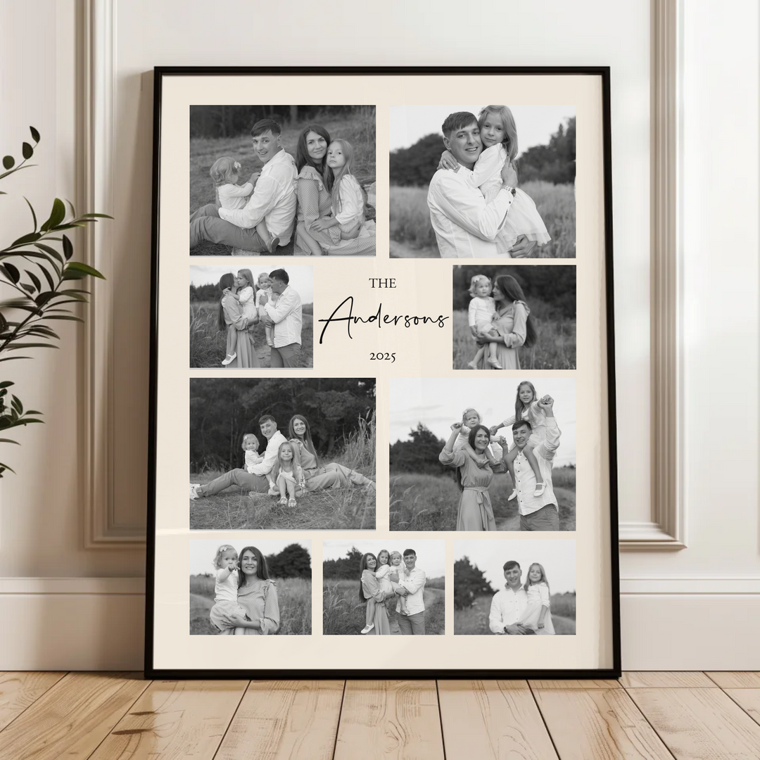 Family Photo Collage, Family Collage Wall Art, Custom Photo TW482. An