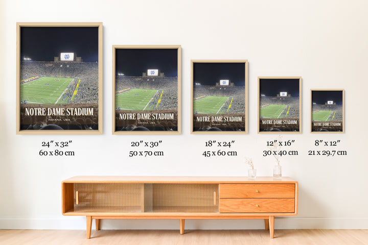 Notre Dame Stadium Football Wall Art