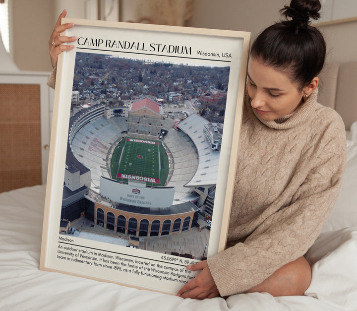 Camp Randall Stadium Football Minimal Wall Art