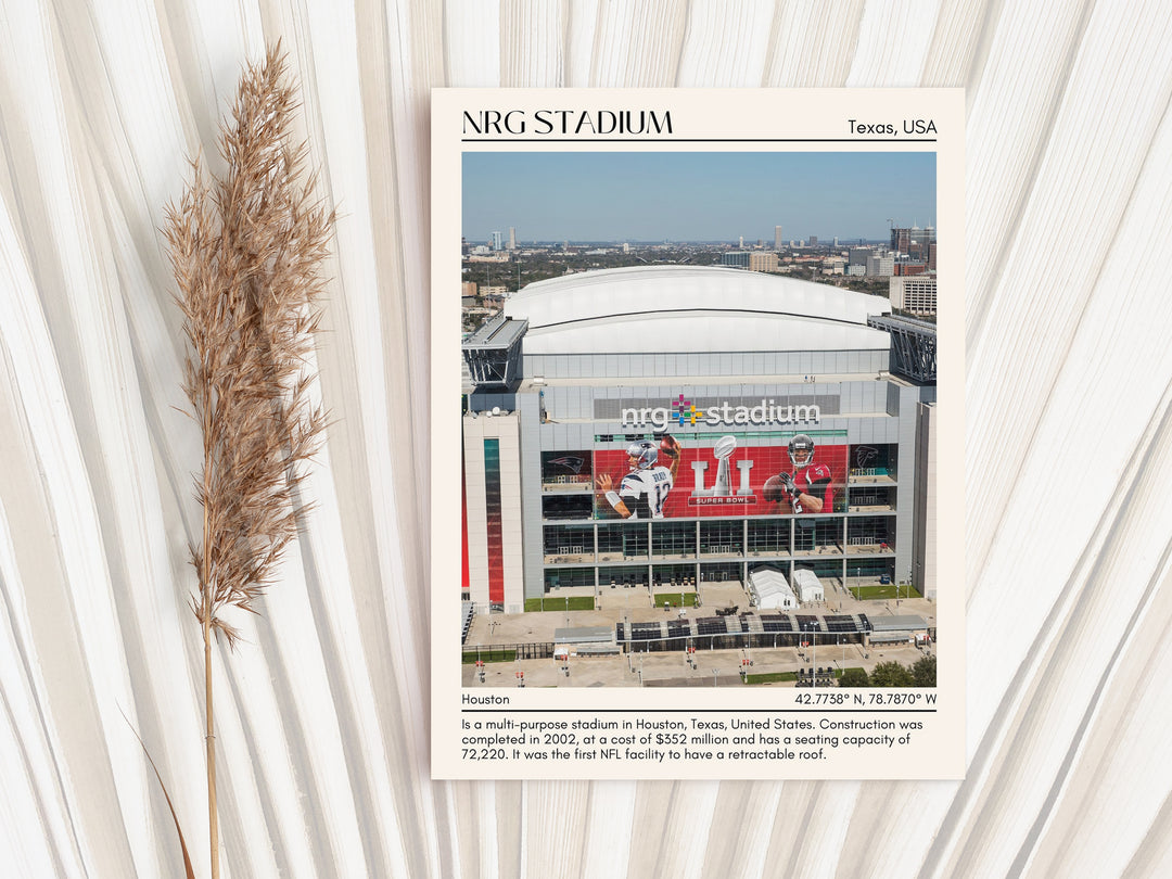 NRG Stadium Football Minimal Wall Art