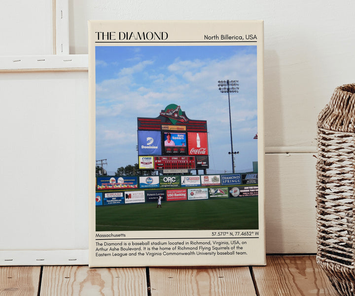 The Diamond Stadium Baseball Minimal Wall Art