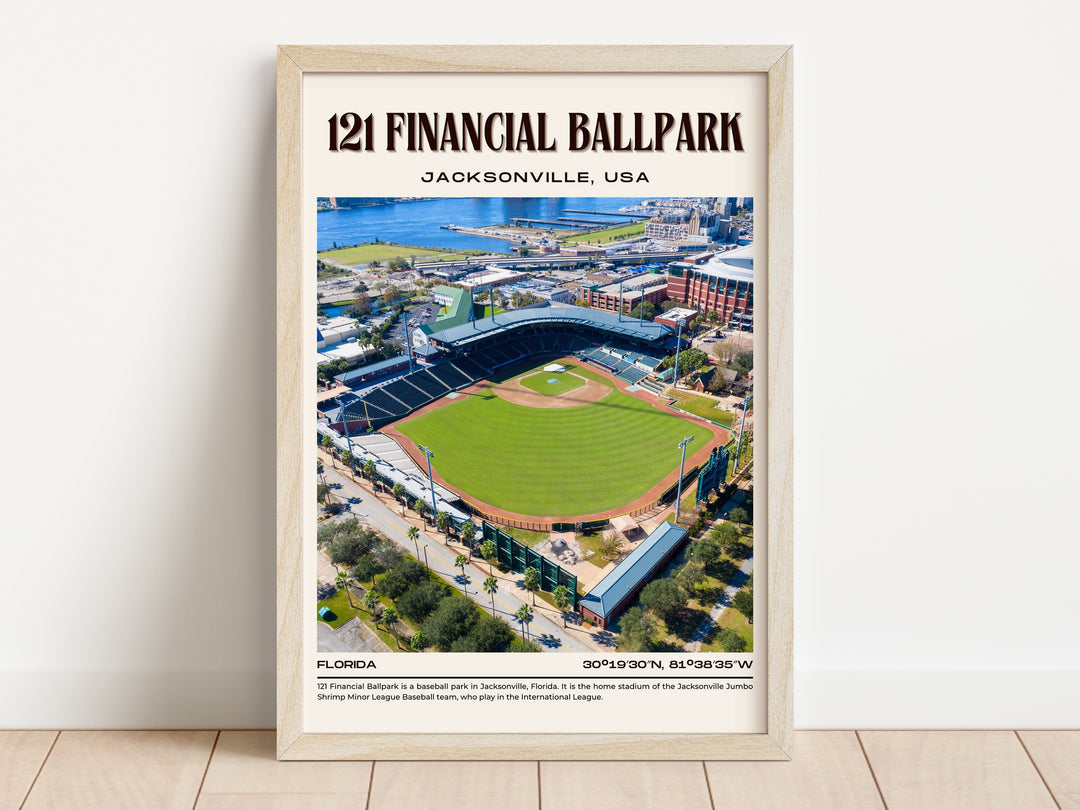 121 Financial Ballpark Stadium Baseball Retro Wall Art