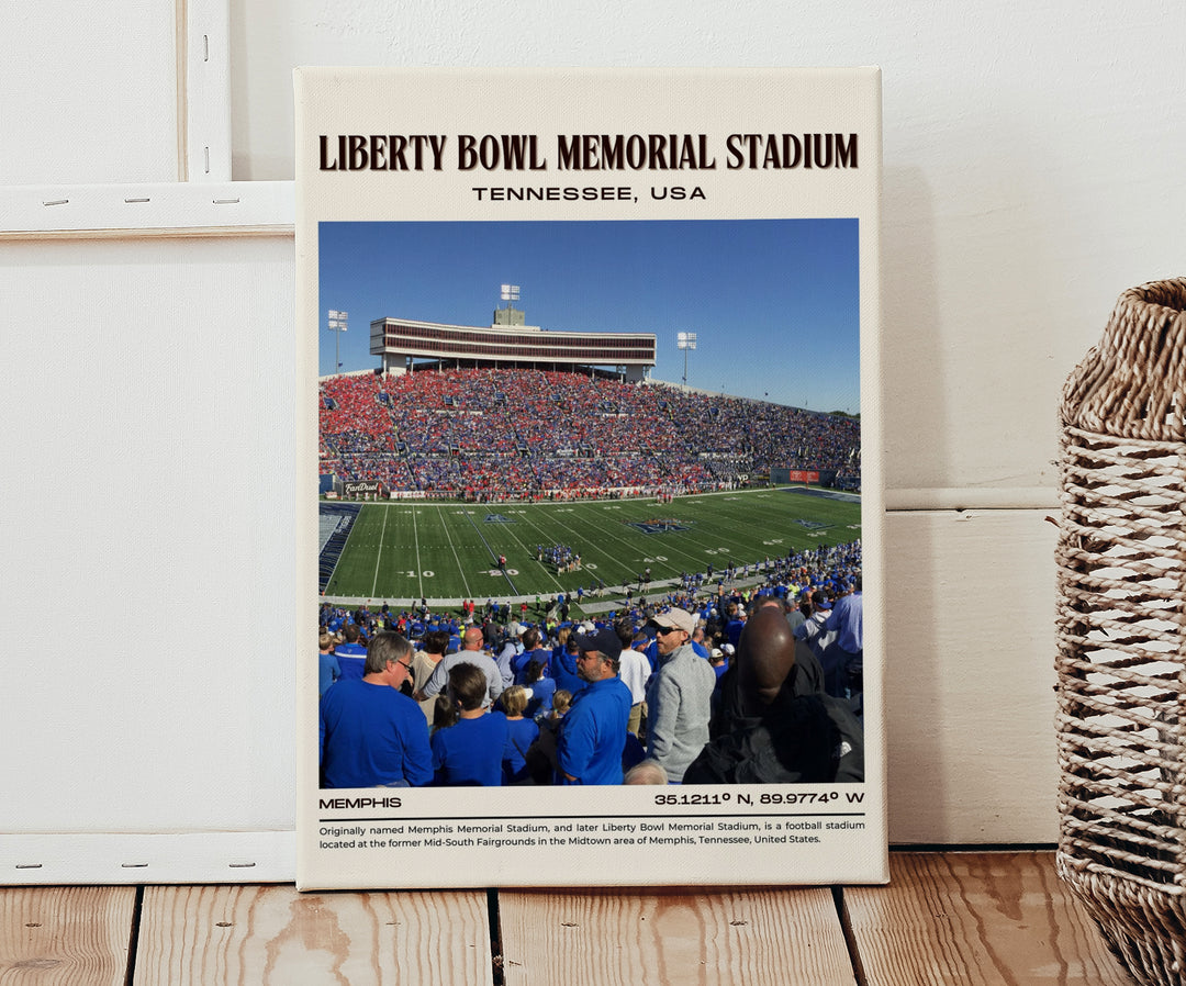 Liberty Bowl Memorial Stadium Football Retro Wall Art