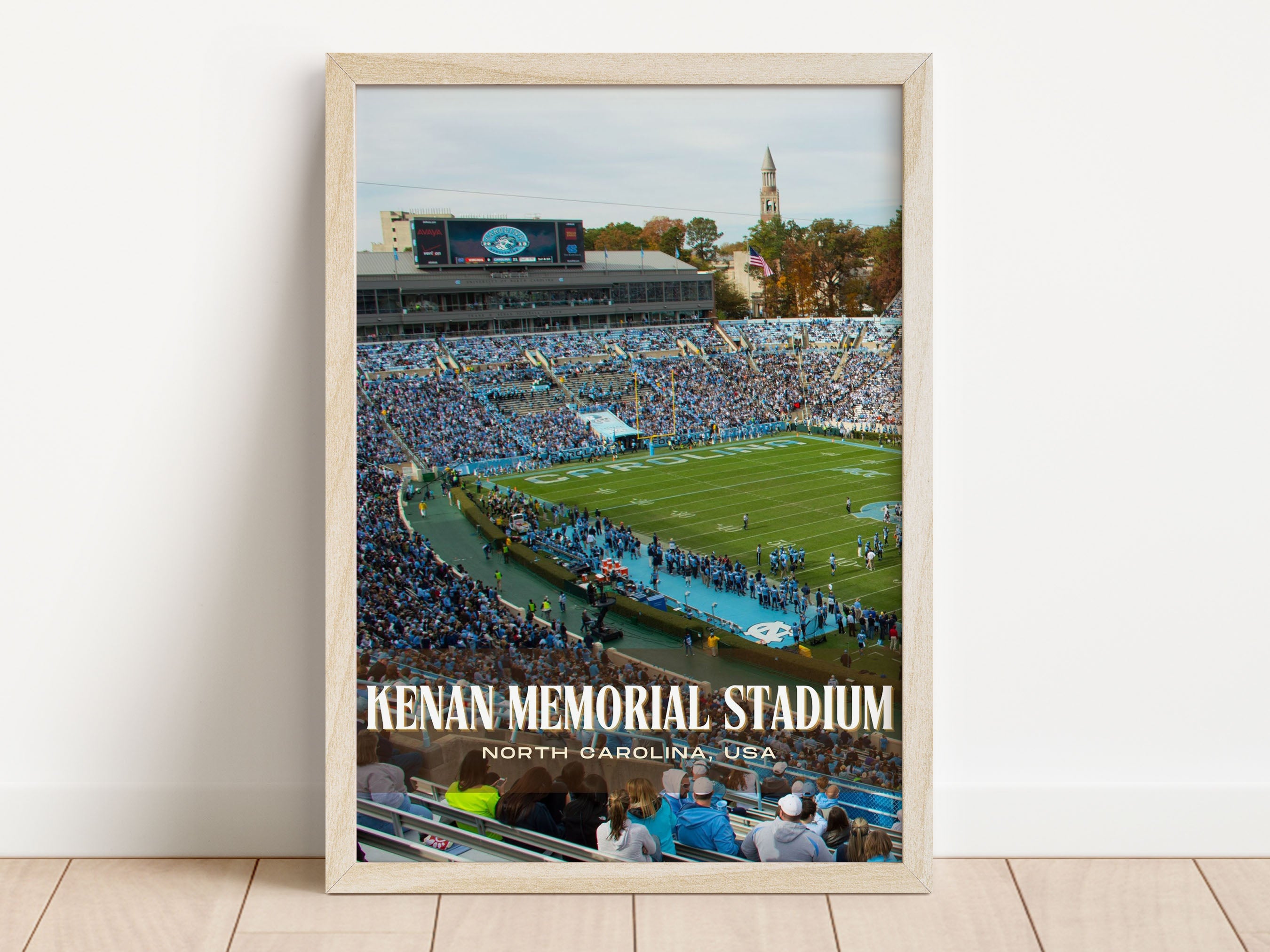 Kenan Memorial Stadium, North Carolina Tar Heels, Black & White Poster ...