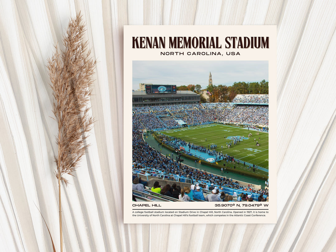 Kenan Memorial Stadium Football Retro Wall Art
