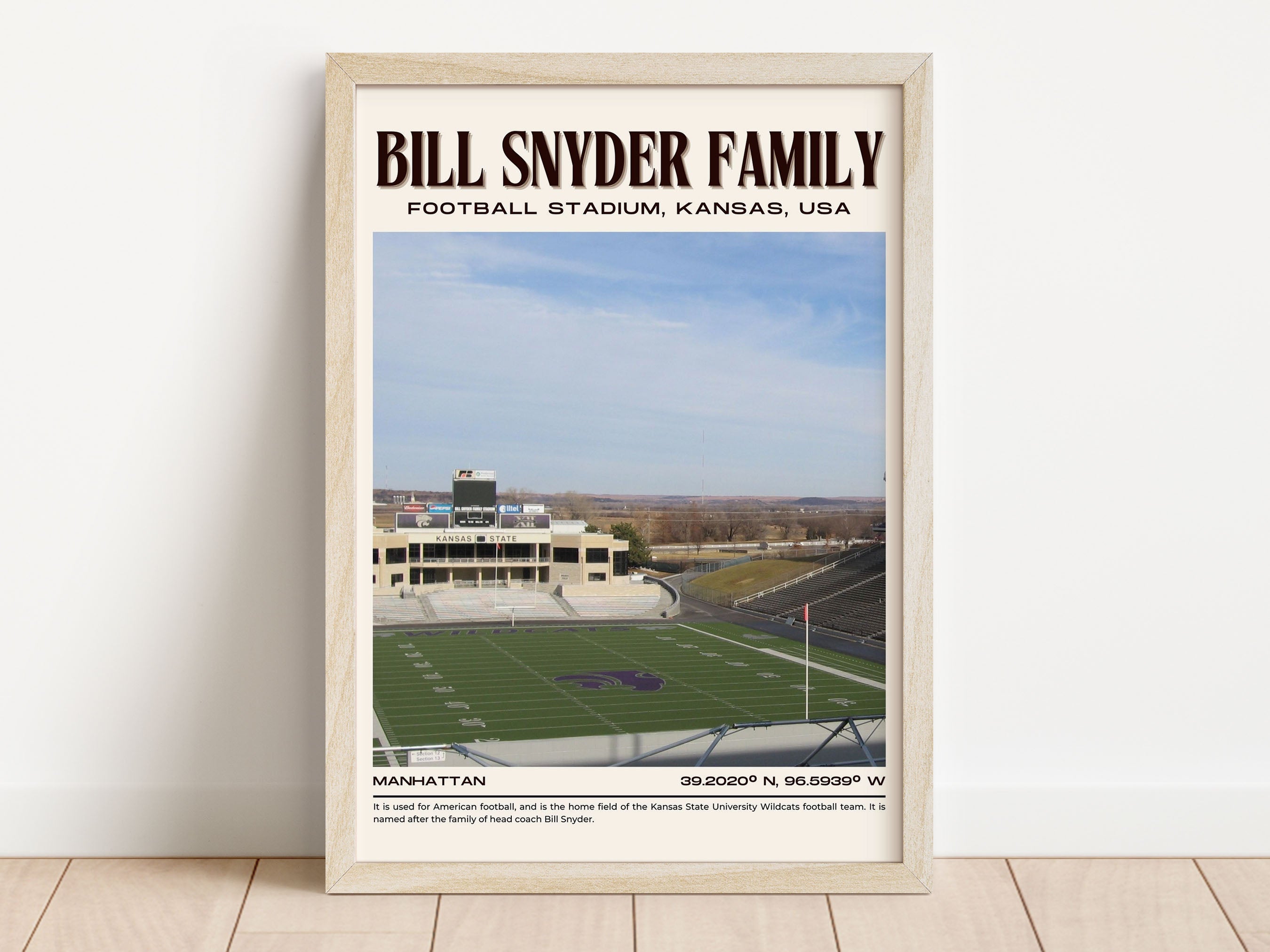 Bill Snyder Family Football Stadium, Retro NFL Stadium Map, Football