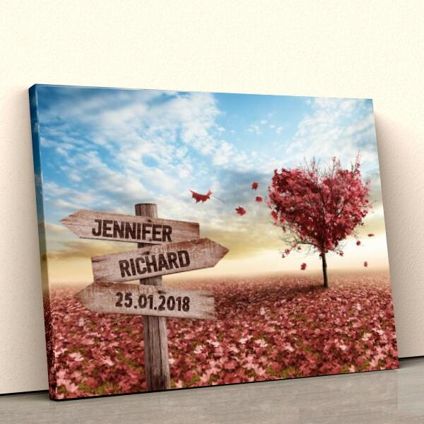 Personalized Heart Tree Canvas ❤️