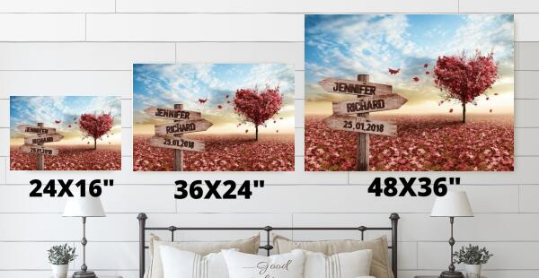 Personalized Heart Tree Canvas ❤️