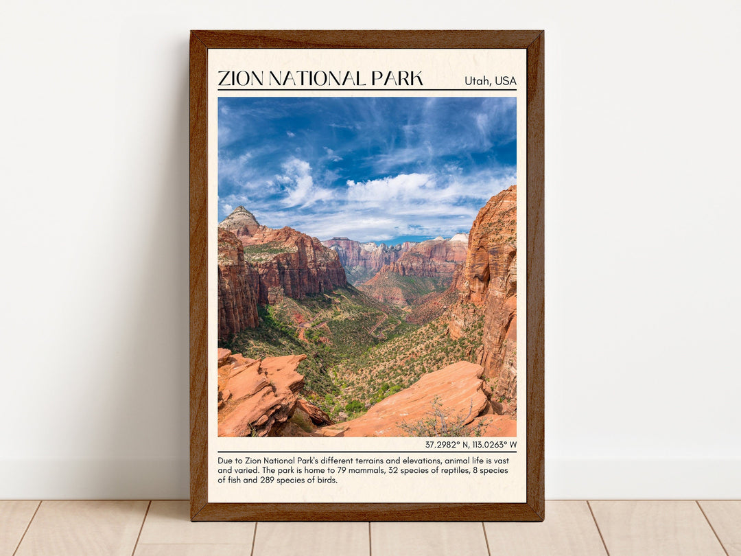 Zion National Park Wall Art, Utah, USA