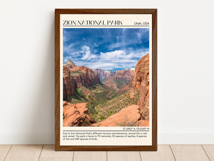 Zion National Park Wall Art, Utah, USA