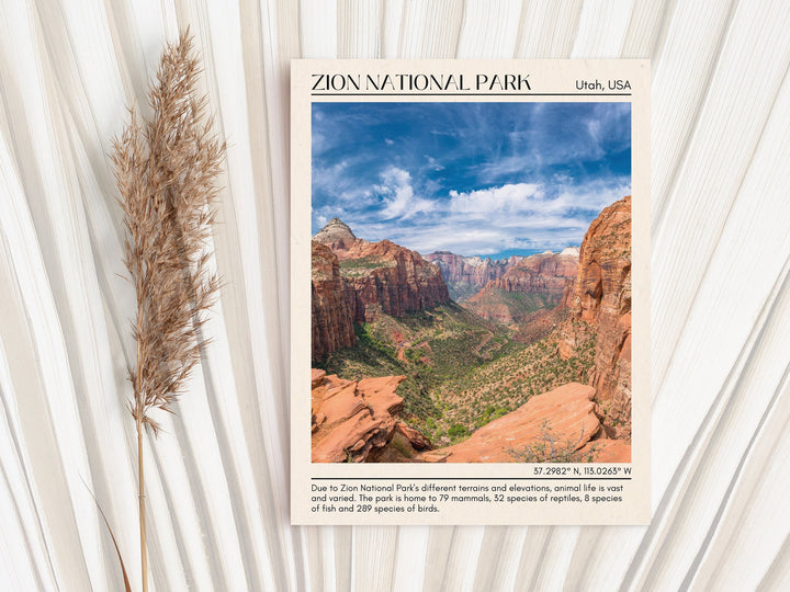 Zion National Park Wall Art, Utah, USA