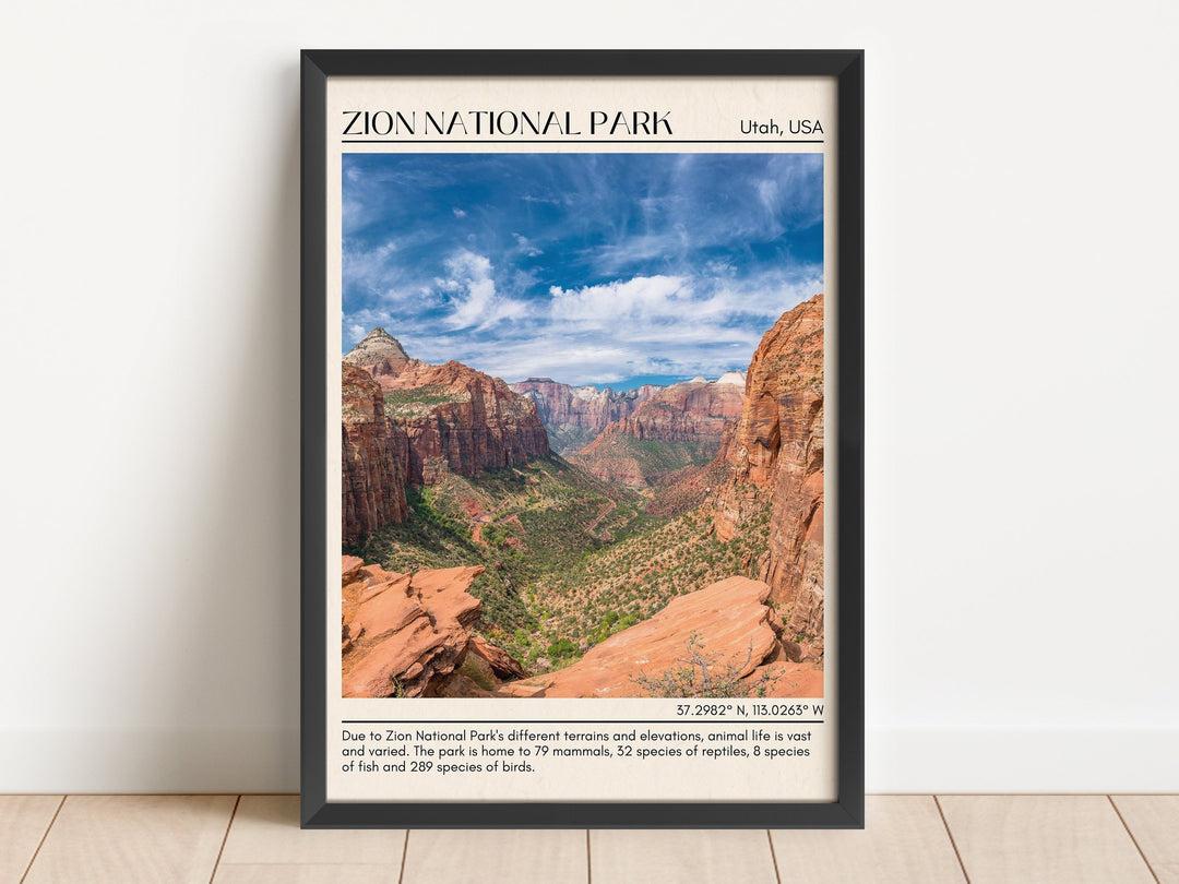 Zion National Park Wall Art, Utah, USA