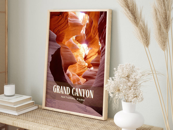 Grand Canyon National Park Retro Wall Art, Arizona, USA