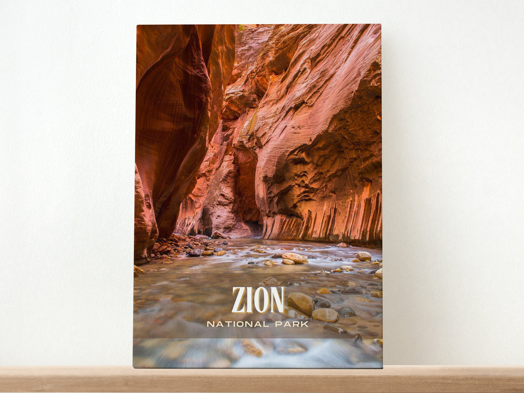 Zion Retro Wall Art, Utah, USA