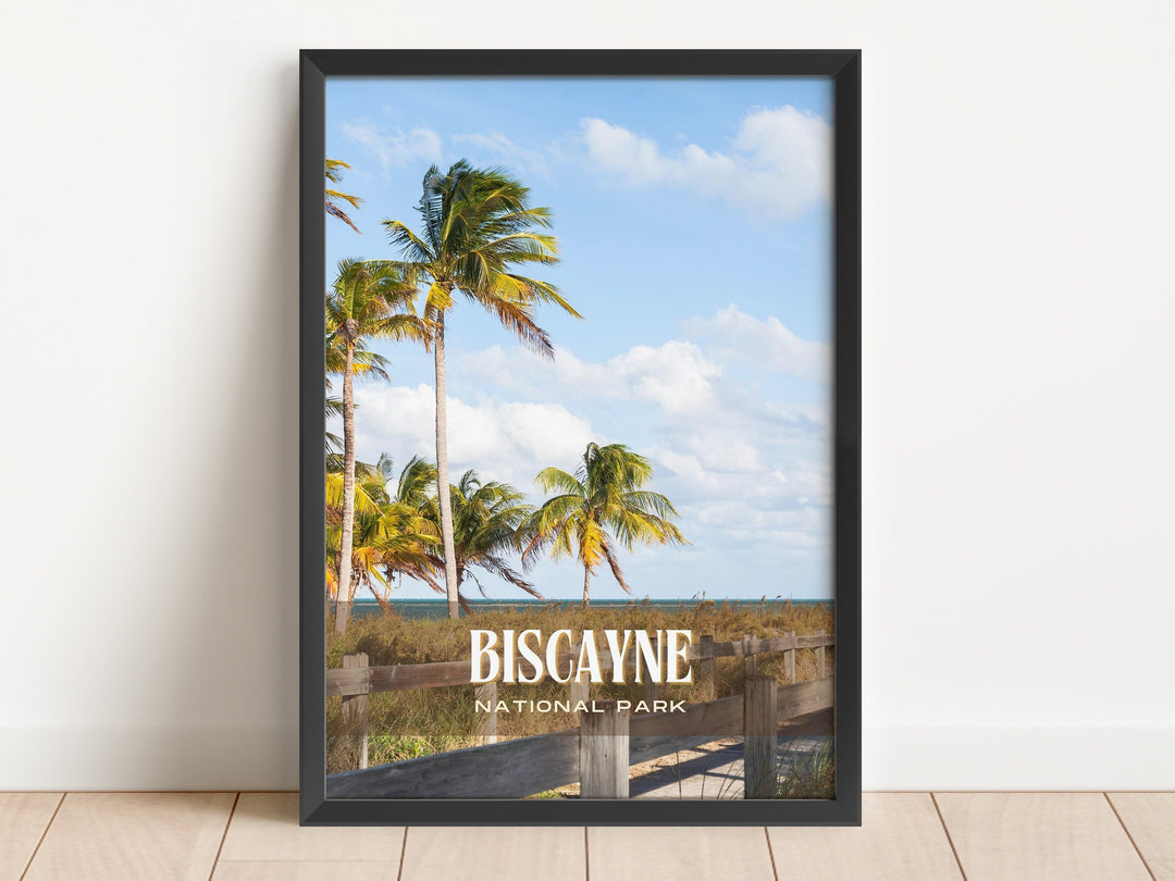 Biscayne National Park Retro Wall Art, Florida, USA