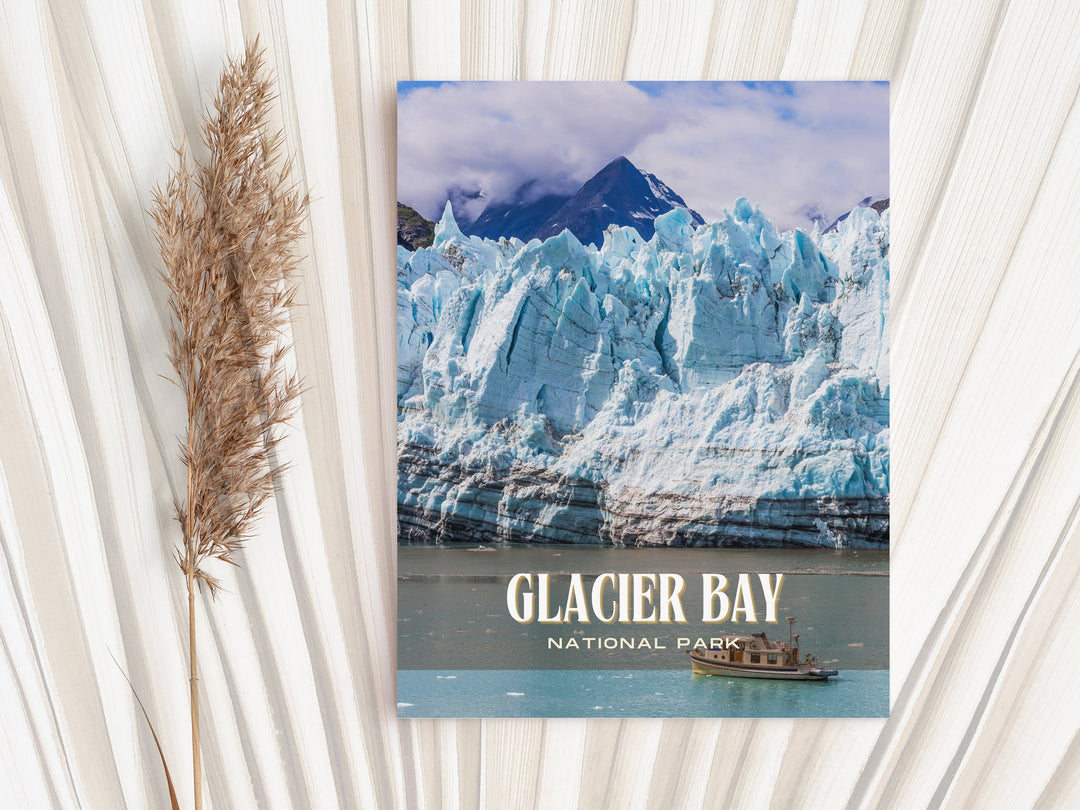 Glacier Bay National Park Retro Wall Art, Alaska, USA
