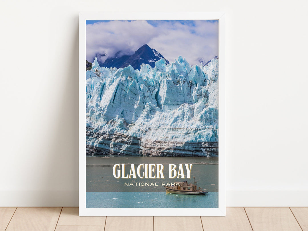 Glacier Bay National Park Retro Wall Art, Alaska, USA