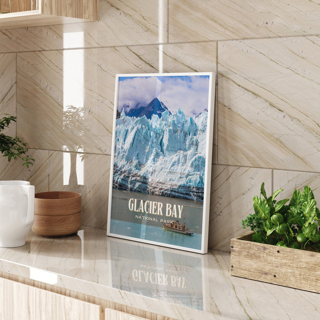 Glacier Bay National Park Retro Wall Art, Alaska, USA