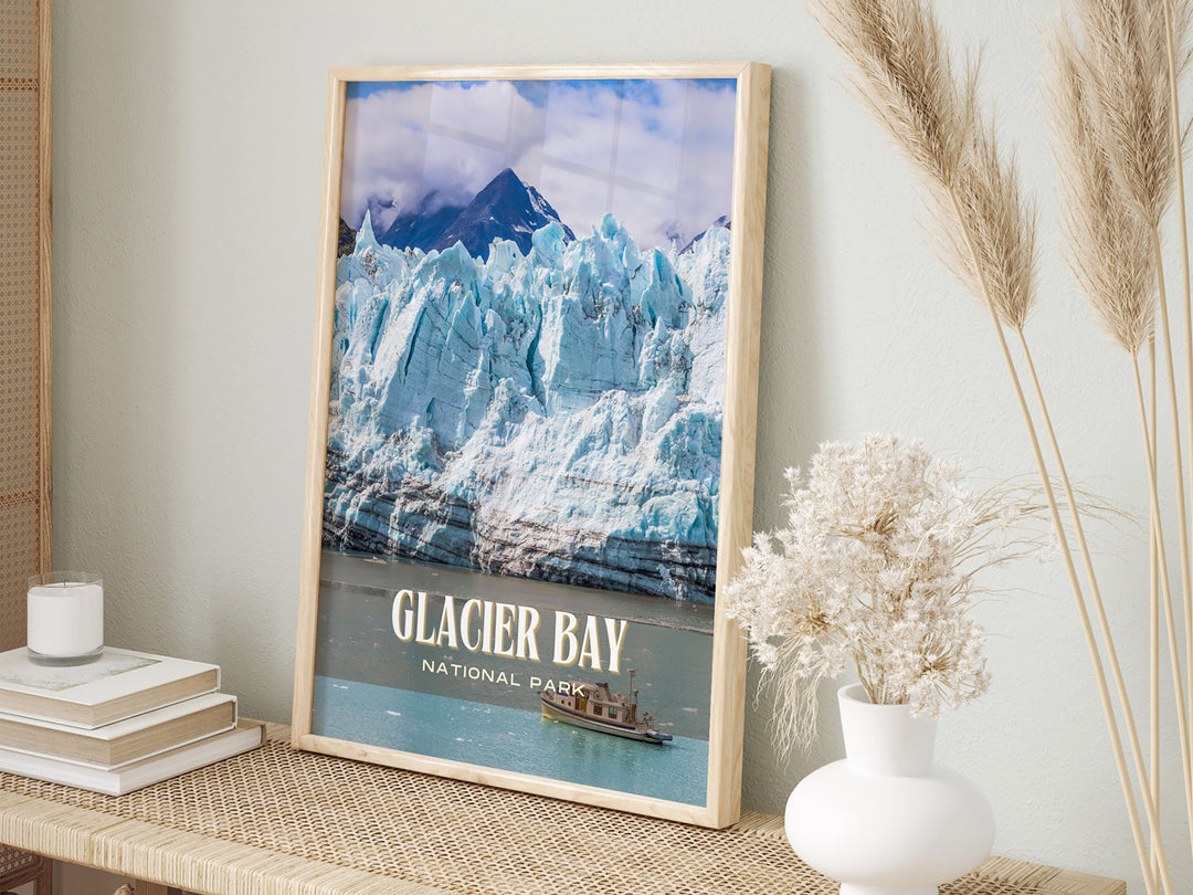 Glacier Bay National Park Retro Wall Art, Alaska, USA