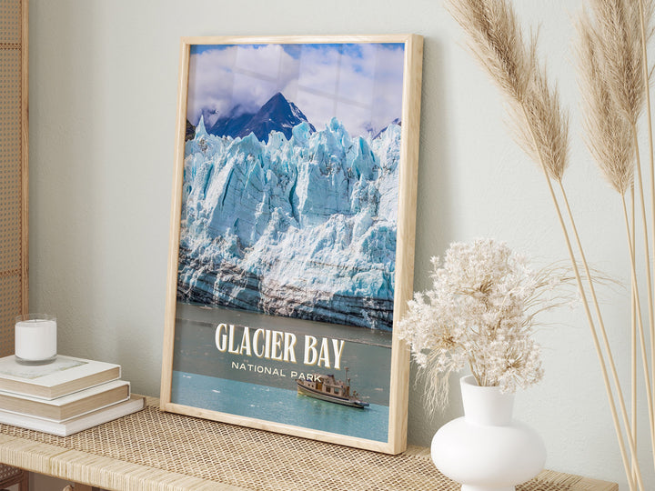 Glacier Bay National Park Retro Wall Art, Alaska, USA
