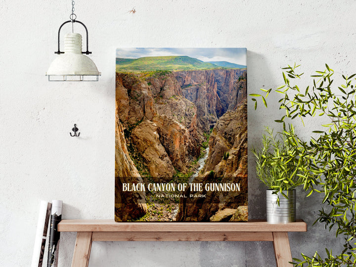 Black Canyon National Park Retro Wall Art, Colorado, USA
