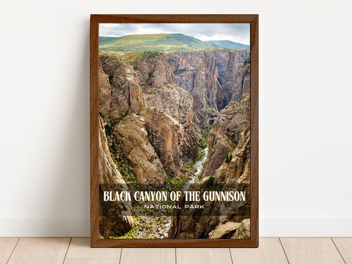 Black Canyon National Park Retro Wall Art, Colorado, USA