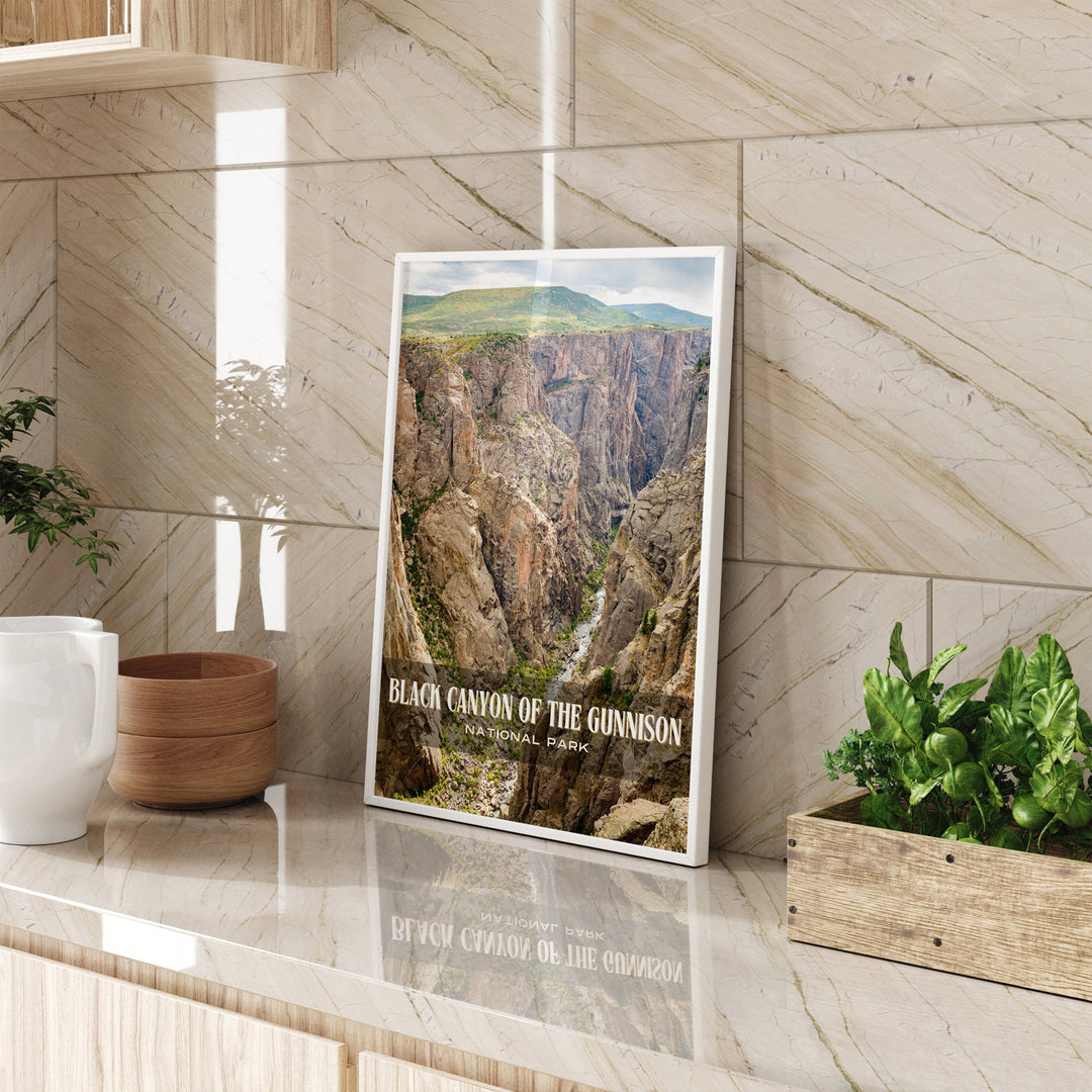 Black Canyon National Park Retro Wall Art, Colorado, USA