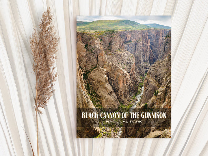 Black Canyon National Park Retro Wall Art, Colorado, USA