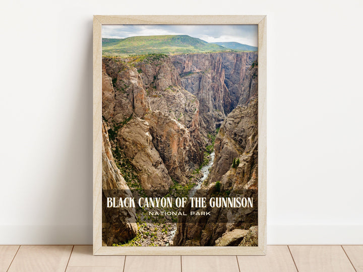 Black Canyon National Park Retro Wall Art, Colorado, USA