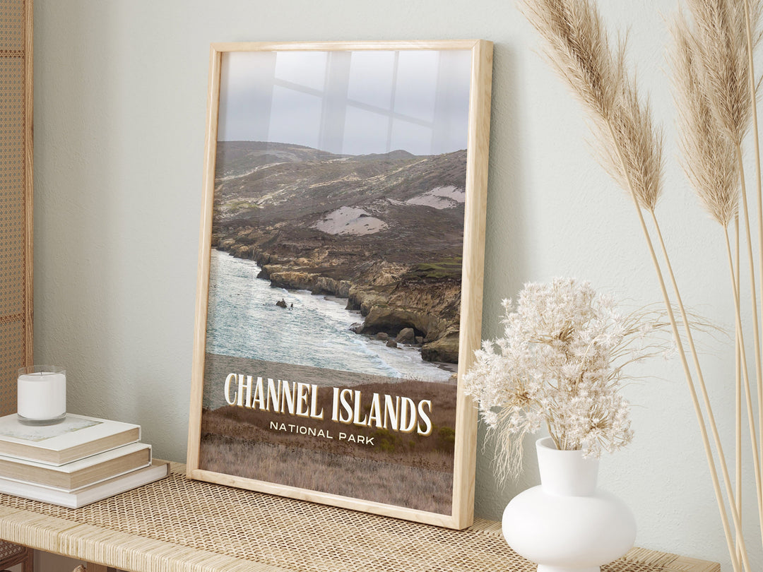 Channel Islands Retro Wall Art, California, USA
