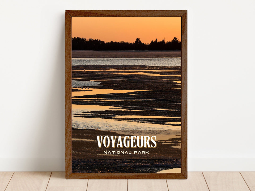 Voyageurs National Park Retro Wall Art, Minnesota, USA