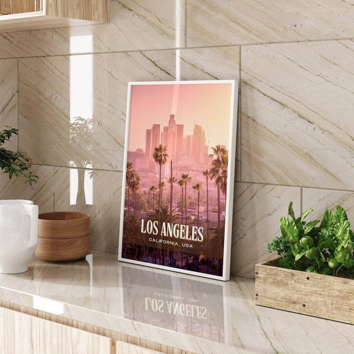 Los Angeles Retro Wall Art, California, USA