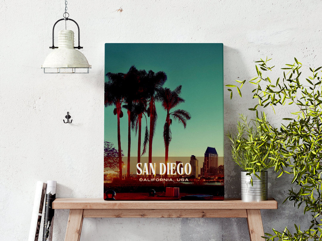 San Diego Retro Wall Art, California, USA