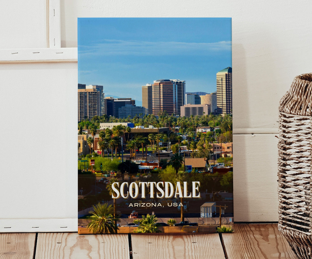 Scottsdale Retro Wall Art, Arizona, USA