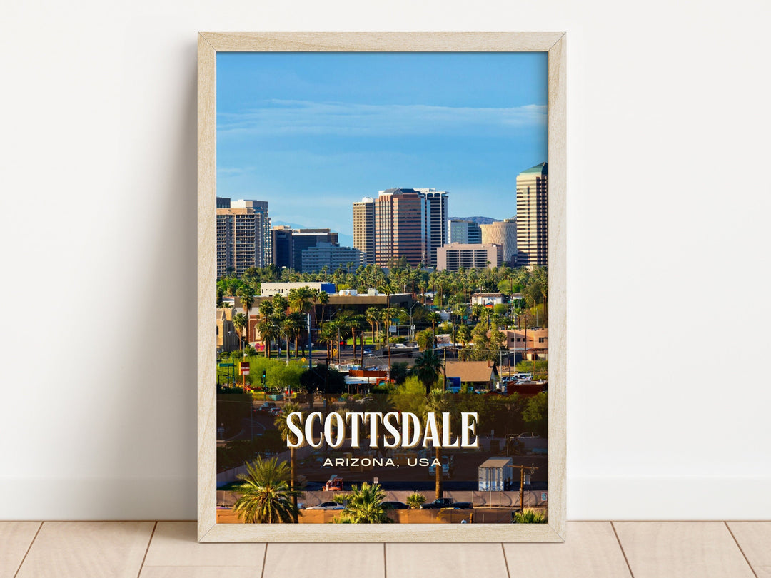 Scottsdale Retro Wall Art, Arizona, USA