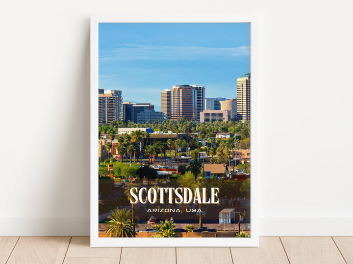 Scottsdale Retro Wall Art, Arizona, USA