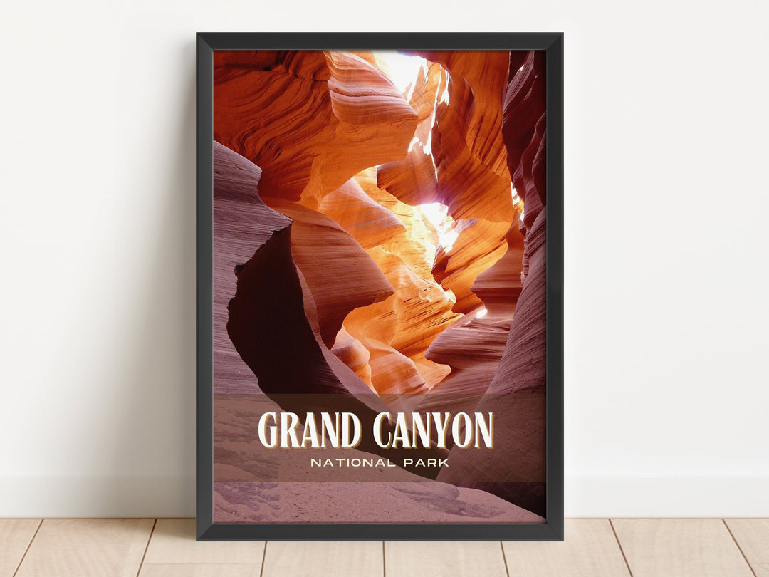 Grand Canyon National Park Retro Wall Art, Arizona, USA